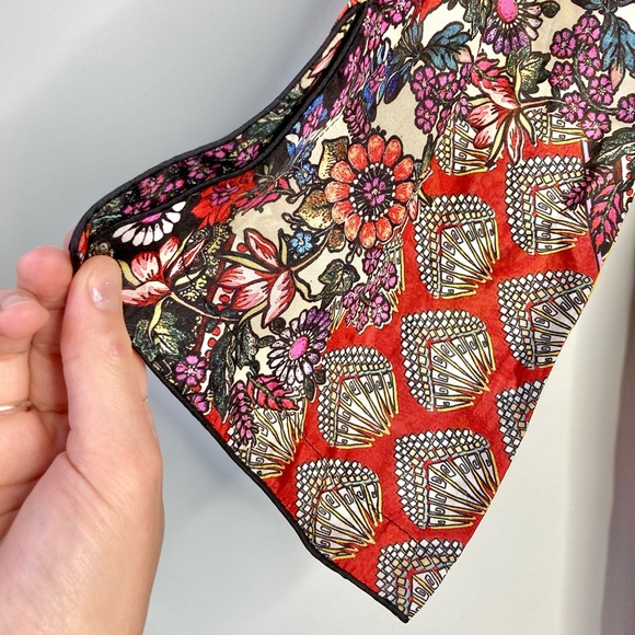 Johnny Was NWT Moa Kabelo Habutai Printed Silk Tunic Boho Mini Shift Dress XS - Picture 10 of 14